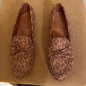 AEROSOLES Brown Animal Print Loafers